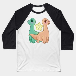 Gemini Brachiosaurus Baseball T-Shirt